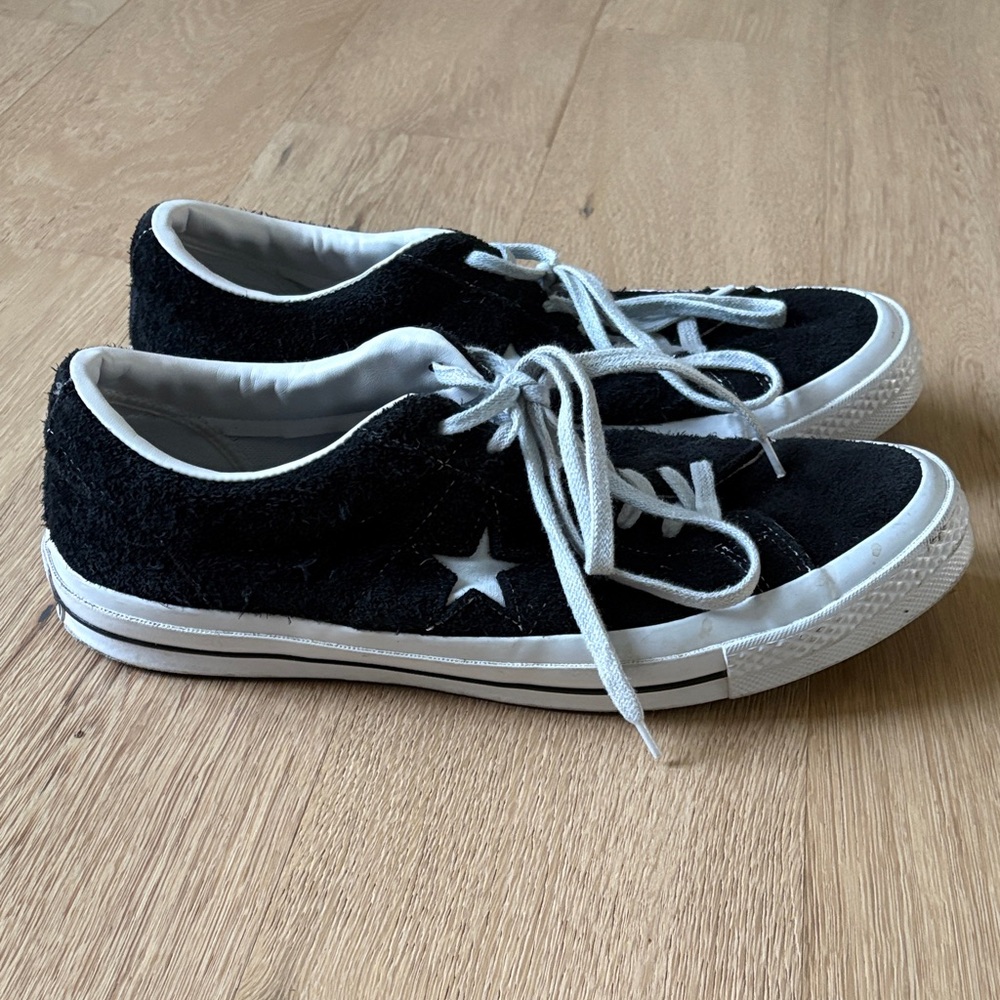 Black and White Converse One Star Sneakers